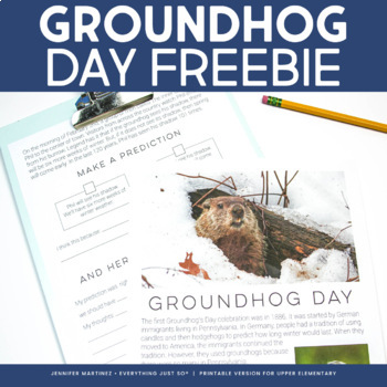 Preview of Groundhog Day FREE Resource - Reading Passage and Questions