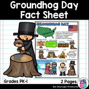 Preview of Groundhog Day Fact Sheet for Early Readers