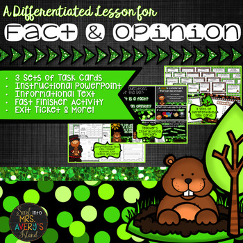 Preview of Groundhog Day Activities | Fact and Opinion | Formal Observation Packet