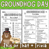 Groundhog Day Fun Pack Activities - Trivia & This or That 