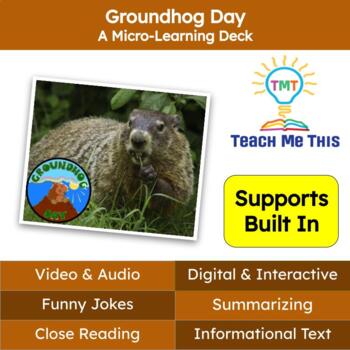 Preview of Groundhog Day Informational Text Reading Passage and Activities