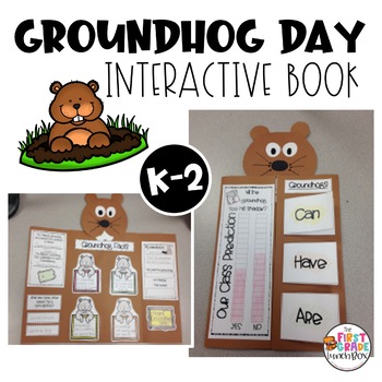 Preview of Groundhog Day Interactive Book | Groundhog Day Craft