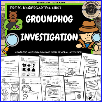 Preview of Groundhog Day Investigation Activities - No Prep PreK Kindergarten First TK UTK