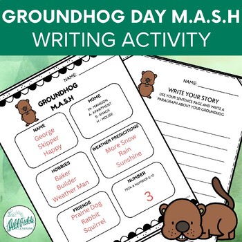 Preview of Groundhog Day MASH - Creative Writing Activity