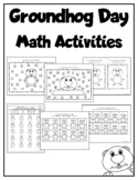 Groundhog Day Math Activites: Roll and Color, Connect the Dots, Ordering Numbers