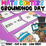 Groundhog Day Math Centers for 4th and 5th Grade - Math Games