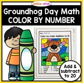 Groundhog Day Math Color by Number | Addition and Subtract