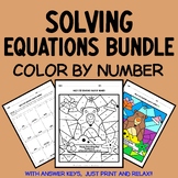 Groundhog Day Math Color by Number: Solving Equations Bund