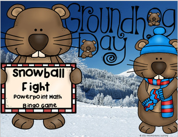 Preview of Groundhog Day Math Interactive PowerPoint SMARTboard Whiteboard Game