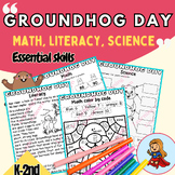 Groundhog Day Math, Literacy, Science Worksheets, Groundho