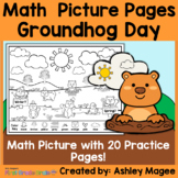 Groundhog Day Math Picture Pages Addition Subtraction Mult