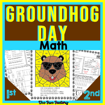 Preview of Groundhog Day Math Telling Time - Money - Graphing - February