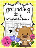 Groundhog Day Math and Literacy Printable Pack