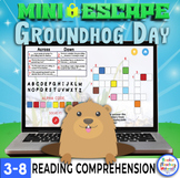 Groundhog Day Mini Digital Escape Reading Comprehension