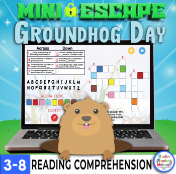 Preview of Groundhog Day Mini Digital Escape Reading Comprehension