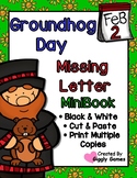 Groundhog Day Missing Letters Cut & Paste Mini Book