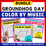 Groundhog Day Music Coloring Pages Bundle