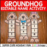 Groundhog Day Editable Name Craft & Activity for February 