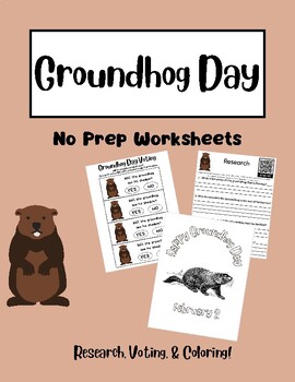 Preview of Groundhog Day | No Prep Worksheets