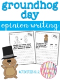 Groundhog Day Opinion Writing Fun Activity Kindergarten 1s