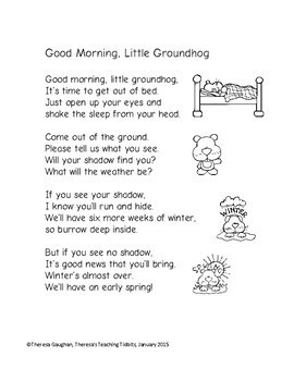 Groundhog Day Poem and Science Activities by Theresa's Teaching Tidbits