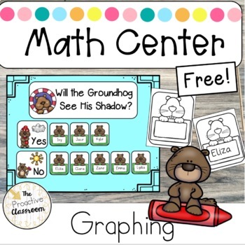 Preview of Groundhog Day Prediction Graphing Pictograph | Preschool Math| Kindergarten
