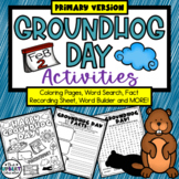 Groundhog Day Primary Resource-coloring pages, word search