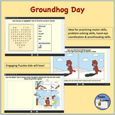 Groundhog Day Puzzle Fun for K-2nd Graders