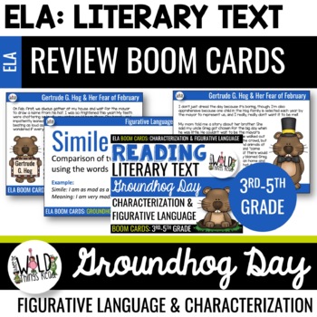 Preview of Groundhog Day Reading BOOM Cards