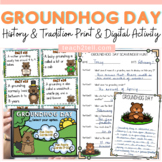 Groundhog Day Reading Comprehension Activities Print and Digital