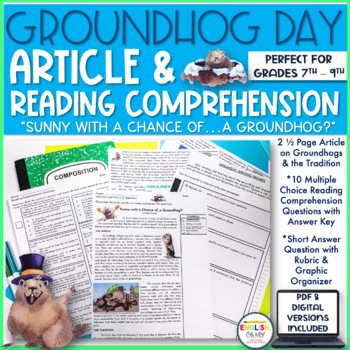 Preview of Groundhog Day Reading Passage & Comprehension Questions