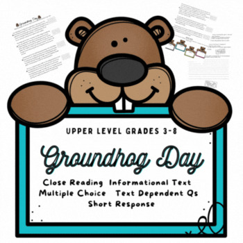 Preview of Groundhog Day Reading Passage, Multiple Choice, Short Response Vocab Grade 5-7