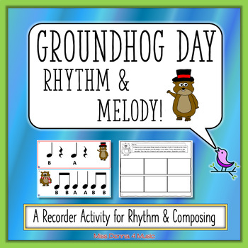Preview of Groundhog Day Rhythm and Melody-Write the Room