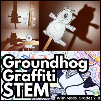 Preview of Groundhog Day STEM Activity ❄️☀️ Groundhog Graffiti Challenge