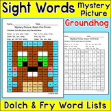 Groundhog Day Activity Sight Words Mystery Picture