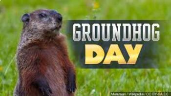 Preview of Groundhog Day Slideshow Remote Learning 