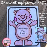 Groundhog Day Speech Language Therapy Craft Activity Artic