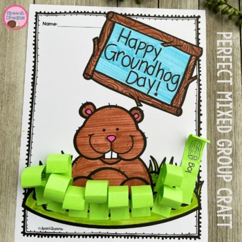 Preview of Groundhog Day Speech Therapy Craft Articulation and Language Goals Activity