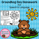 Groundhog Day Speech Therapy Free Homework 