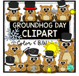 Groundhog Day Spring Clipart