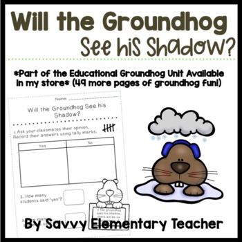 Preview of Groundhog Day Tallying Activity *Preview*