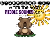 Groundhog Day Write the Room - Middle Sounds Edition