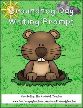 Preview of Groundhog Day Writing Prompt, Survey, and Page Topper