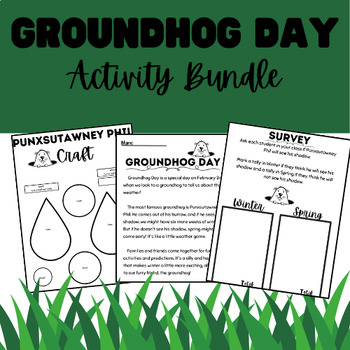 Preview of Groundhog Day and Punxsutawney Phil: Activity Bundle