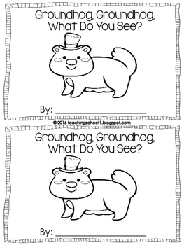 Preview of Groundhog Day mini book FREEBIE