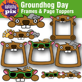 Groundhog Frame and Page Toppers Clipart