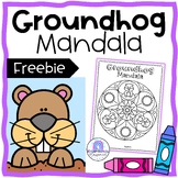 Groundhog Mandala Colouring Page | Groundhog Day Printable