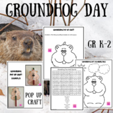 Groundhog Pop-Up Activity & Worksheets