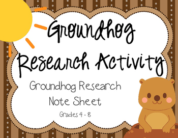 Preview of Groundhog Day Animal Research Activity