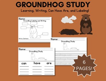 Preview of Groundhog Research Study- Science Learn: Labeling, Writing, Can, Have, Are